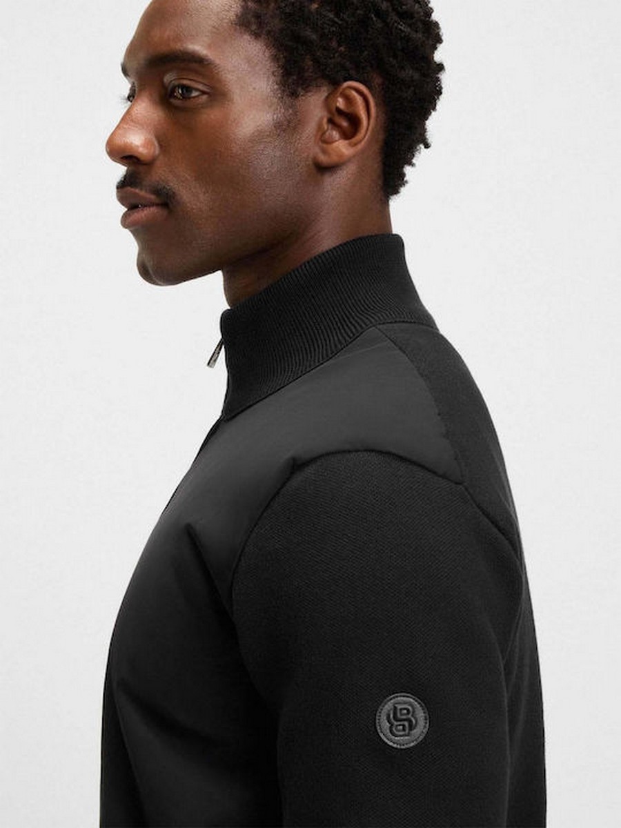 Boss Ανδρική Ζακέτα Regular Fit Βαμβακερό Με Πλεκτές Λεπτομέρειες φωτογραφία