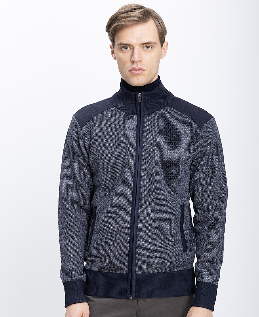 Ανδρική Ζακέτα Με Φερμουάρ Regular Fit