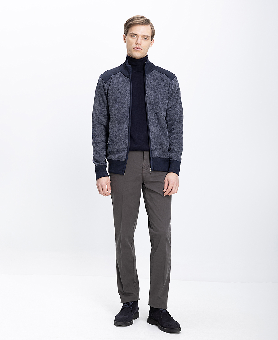 Ανδρική Ζακέτα Με Φερμουάρ Regular Fit φωτογραφία