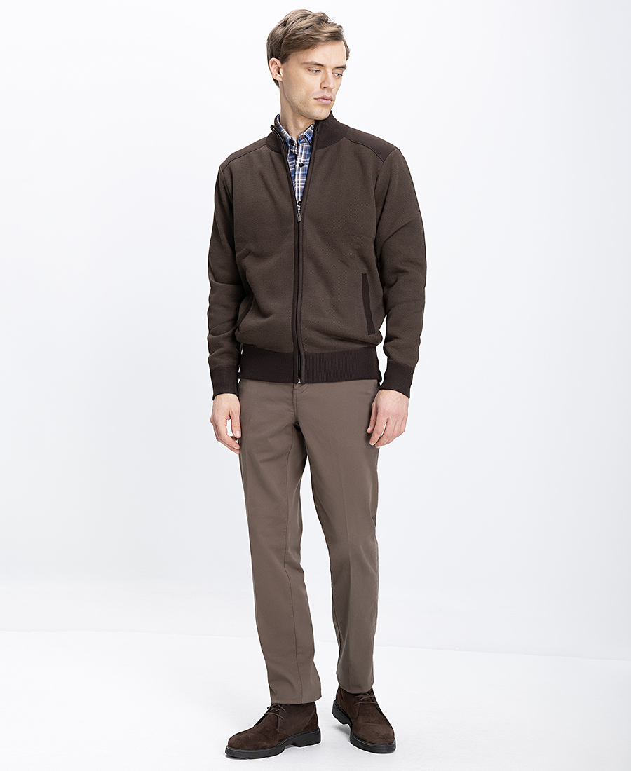 Ανδρική Ζακέτα Με Φερμουάρ Regular Fit φωτογραφία