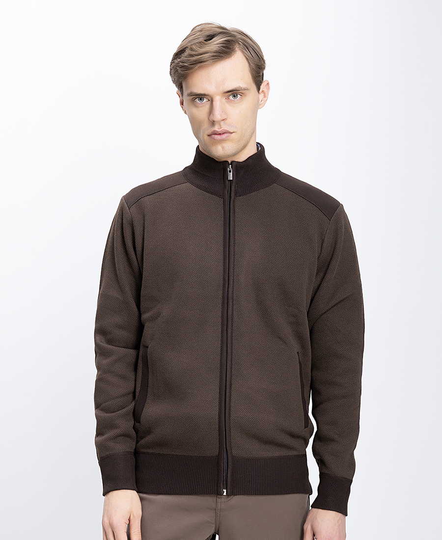 Ανδρική Ζακέτα Με Φερμουάρ Regular Fit φωτογραφία