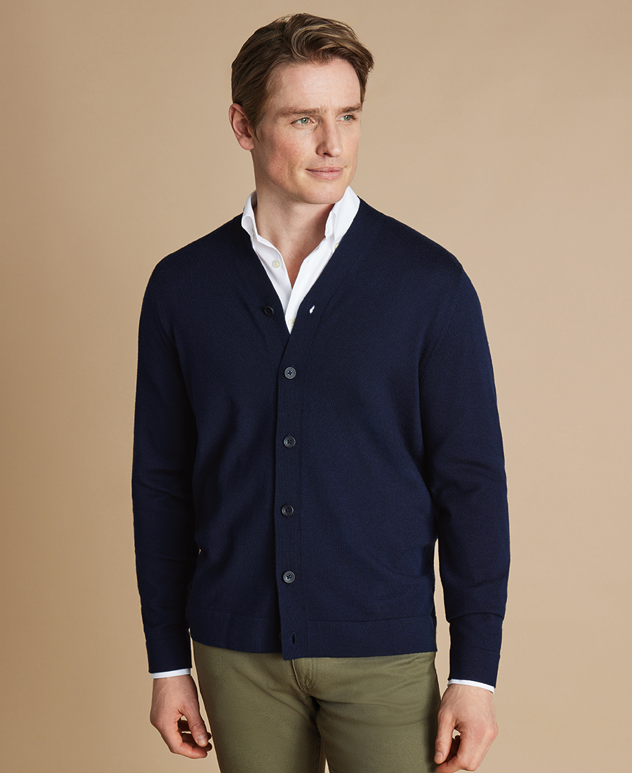 Charles Tyrwhitt Ανδρικό Ζακέτα Merino Wool Regular Fit φωτογραφία