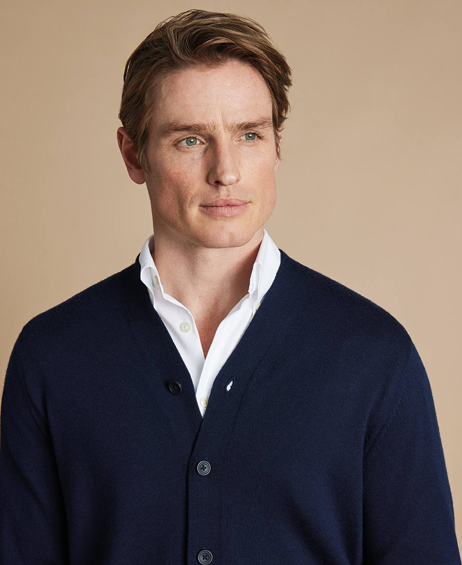 Charles Tyrwhitt Ανδρικό Ζακέτα Merino Wool Regular Fit φωτογραφία