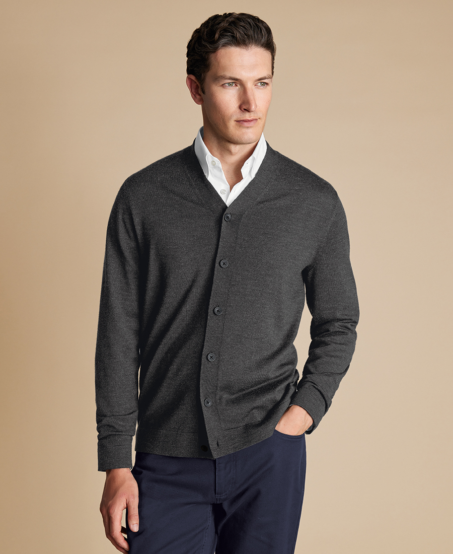 Charles Tyrwhitt Ανδρικό Πλεκτό Ζακέτα Μάλλινο Regular Fit φωτογραφία