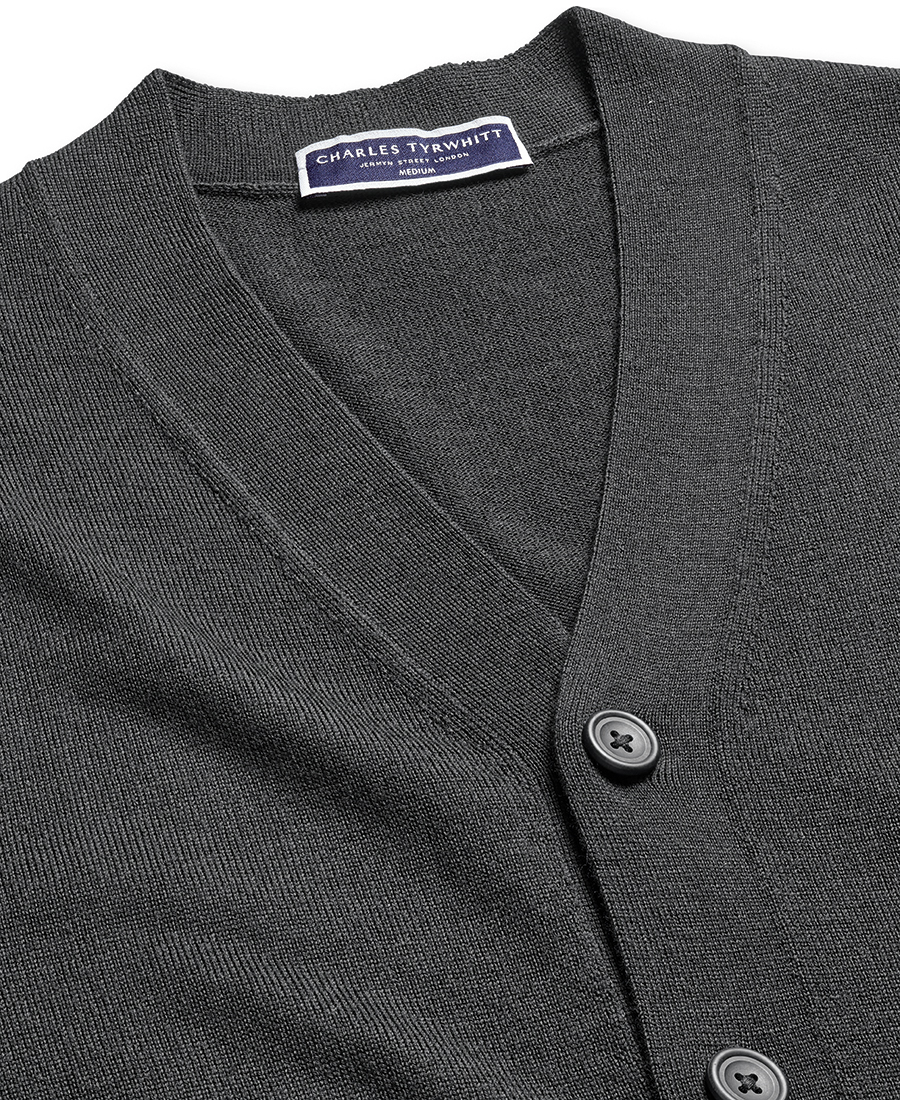 Charles Tyrwhitt Ανδρικό Πλεκτό Ζακέτα Μάλλινο Regular Fit φωτογραφία