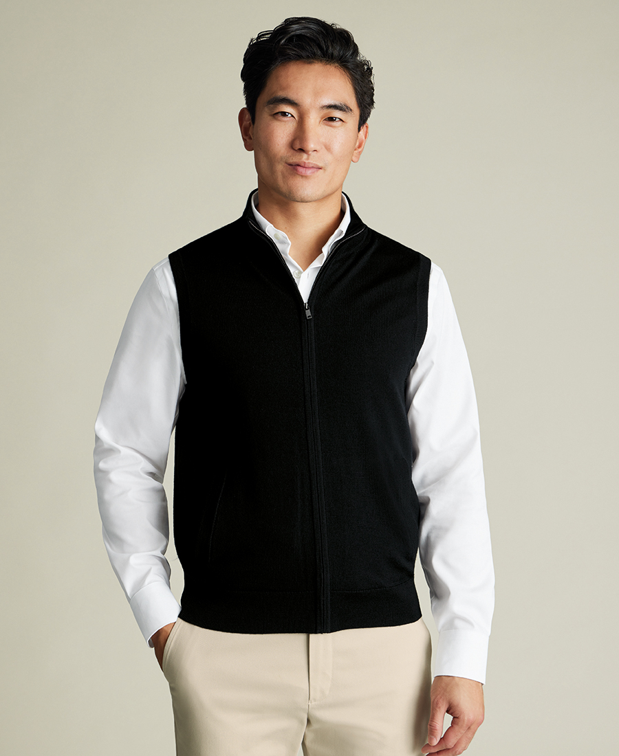 Charles Tyrwhitt Charles Tyrwhitt Ανδρικό Γιλέκο Πλεκτό Μάλλινο Regular Fit