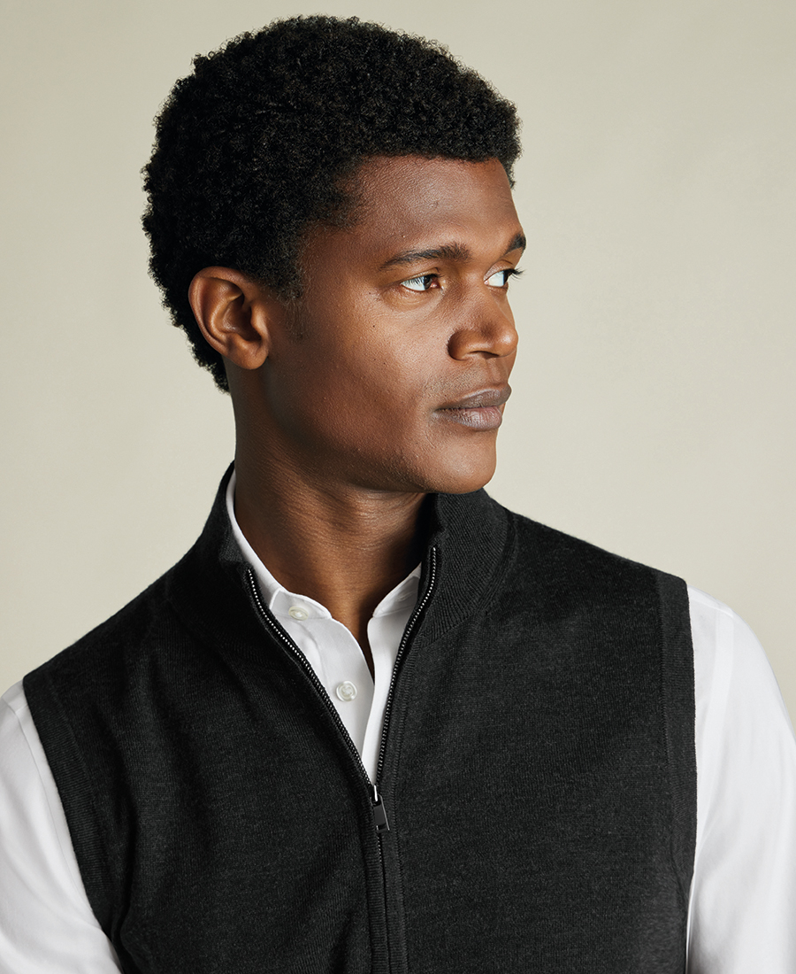 Charles Tyrwhitt Ανδρικό Γιλέκο Πλεκτό Μάλλινο Regular Fit φωτογραφία