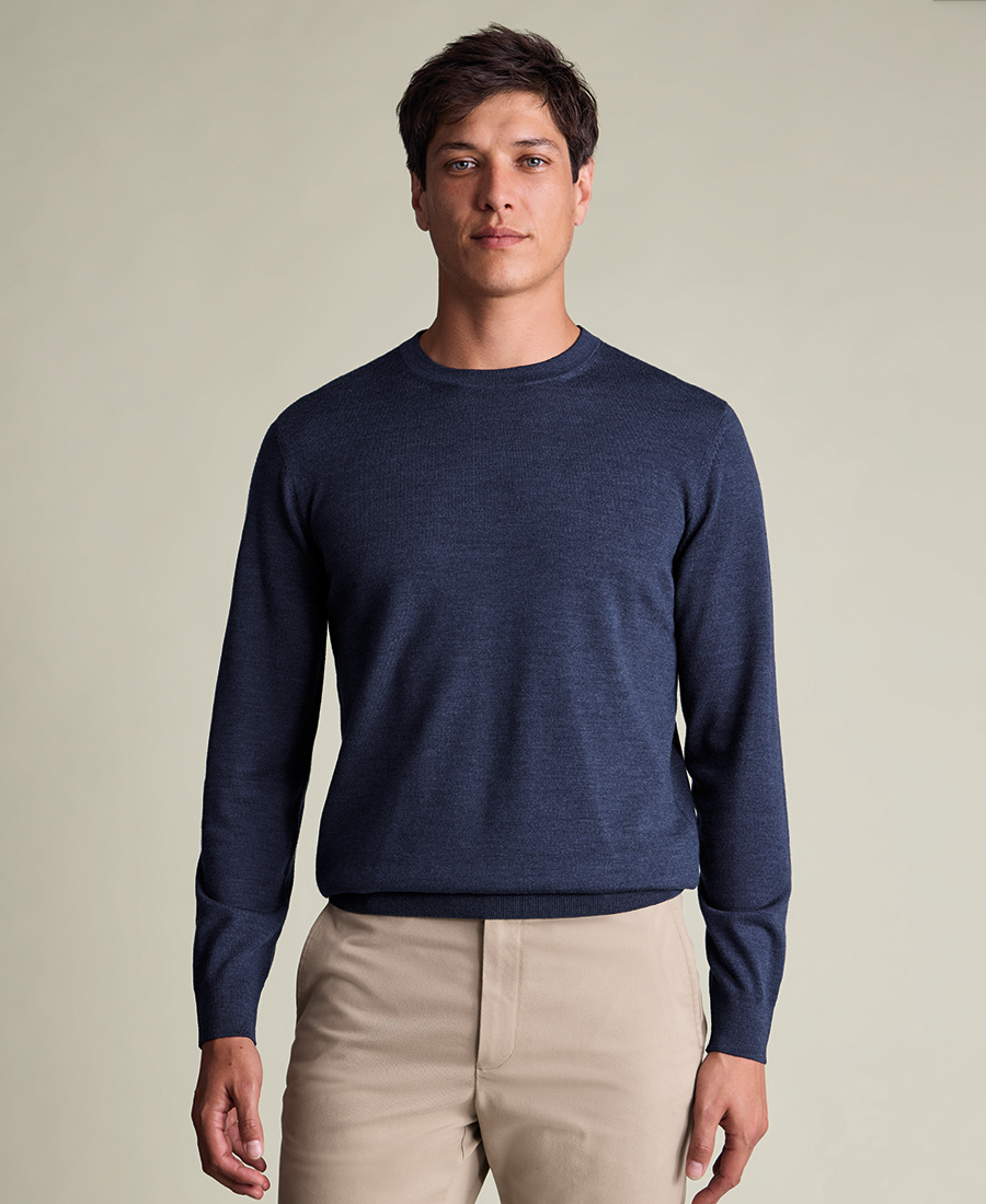 Charles Tyrwhitt Ανδρικό Πλεκτό Πουλόβερ Μάλλινο Regular Fit