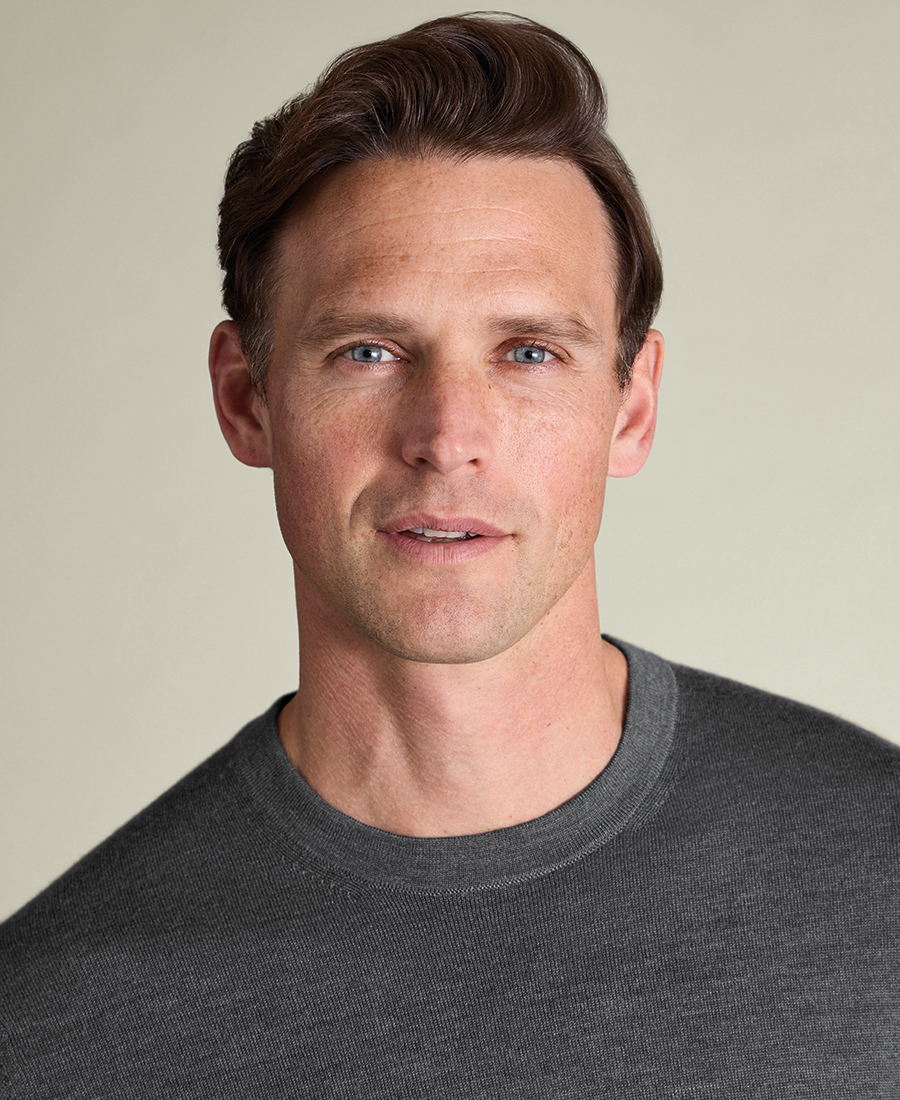 Charles Tyrwhitt Ανδρικό Πλεκτό Πουλόβερ Μάλλινο Regular Fit φωτογραφία