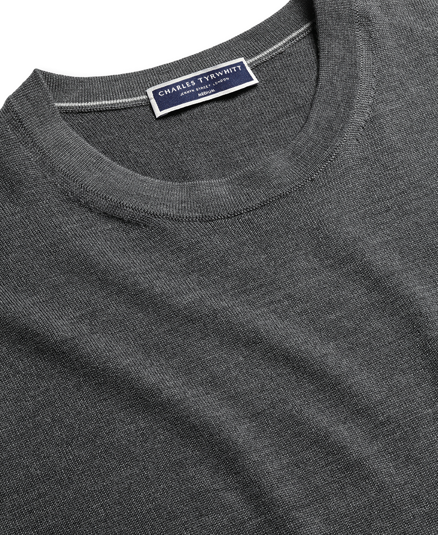 Charles Tyrwhitt Ανδρικό Πλεκτό Πουλόβερ Μάλλινο Regular Fit φωτογραφία