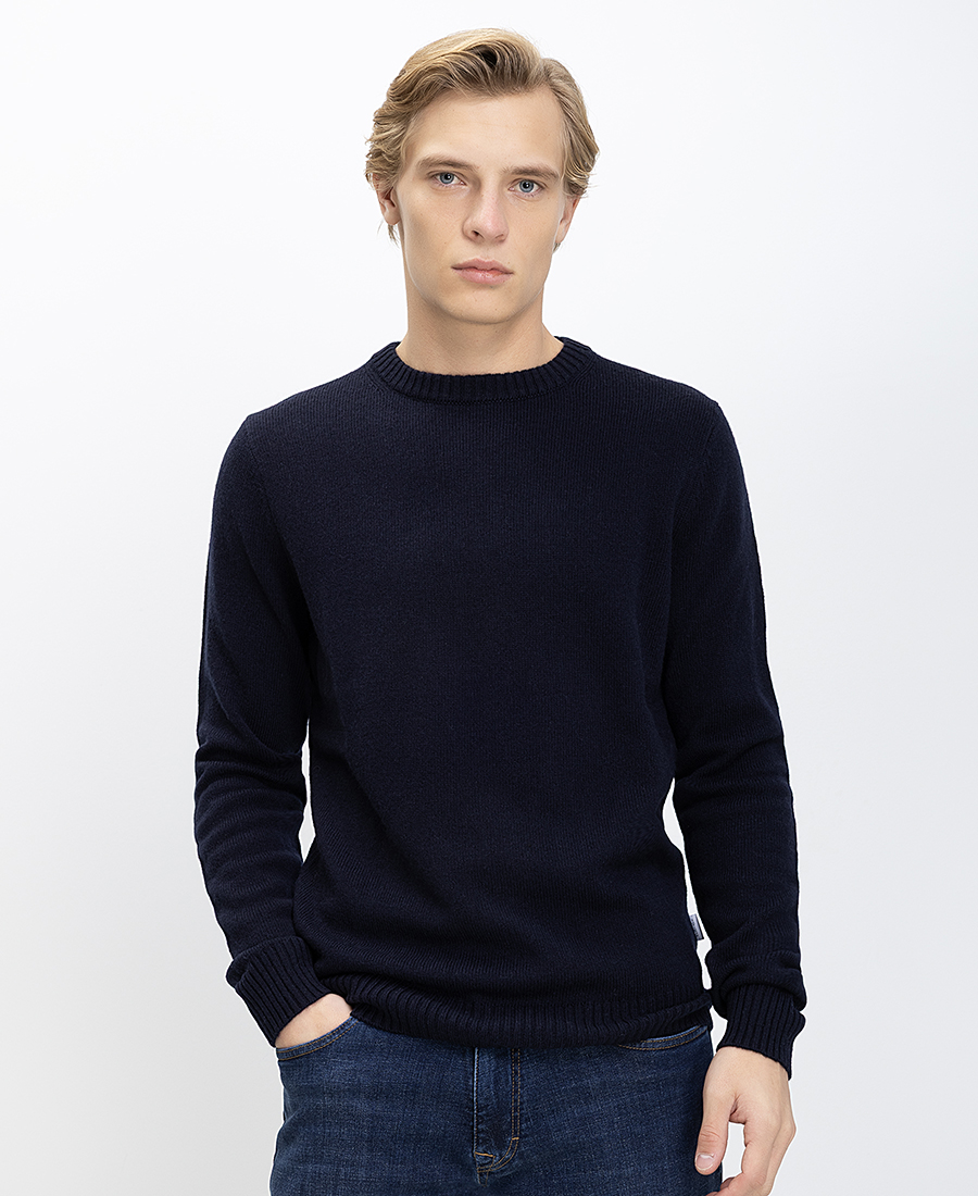 Basefield Ανδρικό Πλεκτό Regular Fit Με Στρογγυλή Λαιμόκοψη