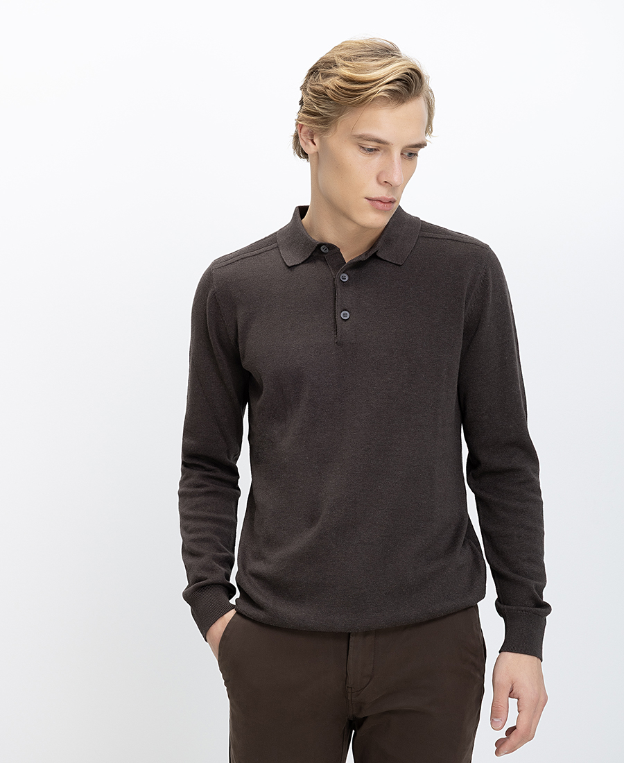 Commander Ανδρικό Πλεκτό Regular Fit Με Γιακά Πόλο