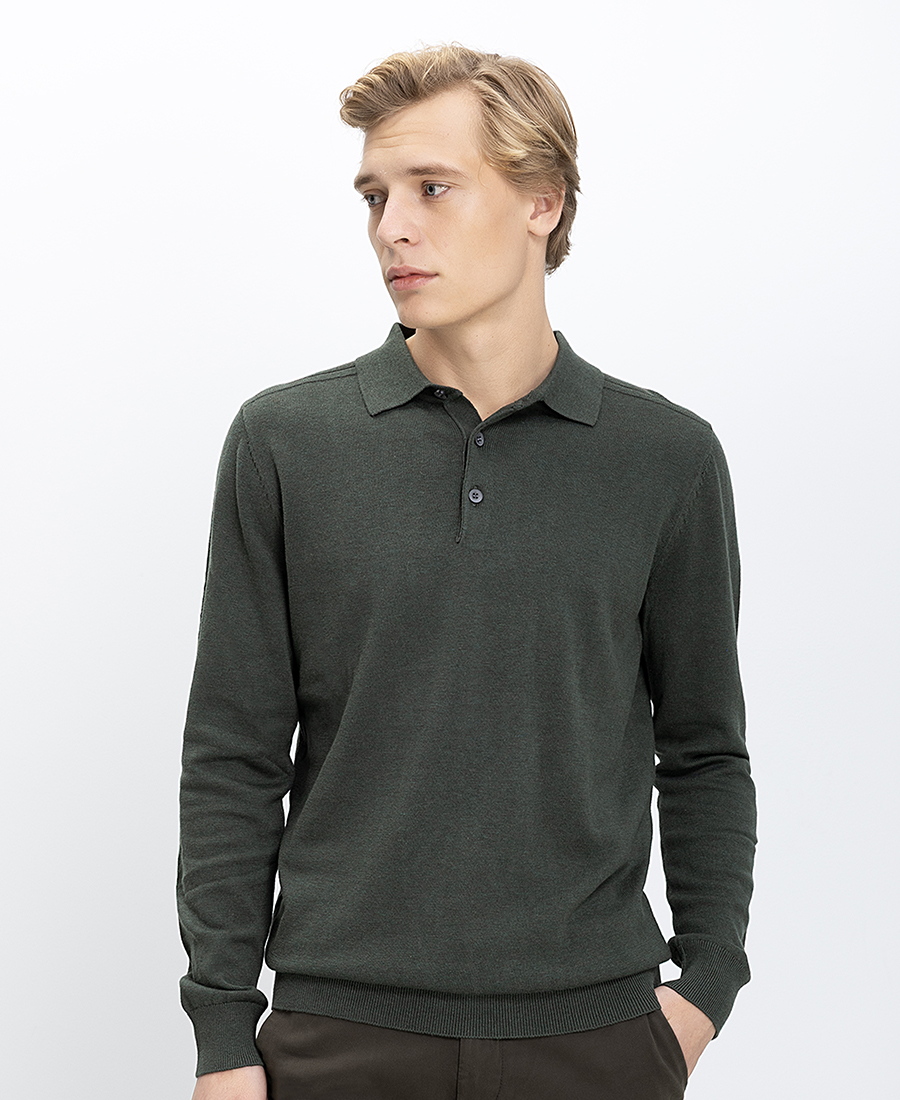 Commander Ανδρικό Πλεκτό Regular Fit Με Γιακά Πόλο