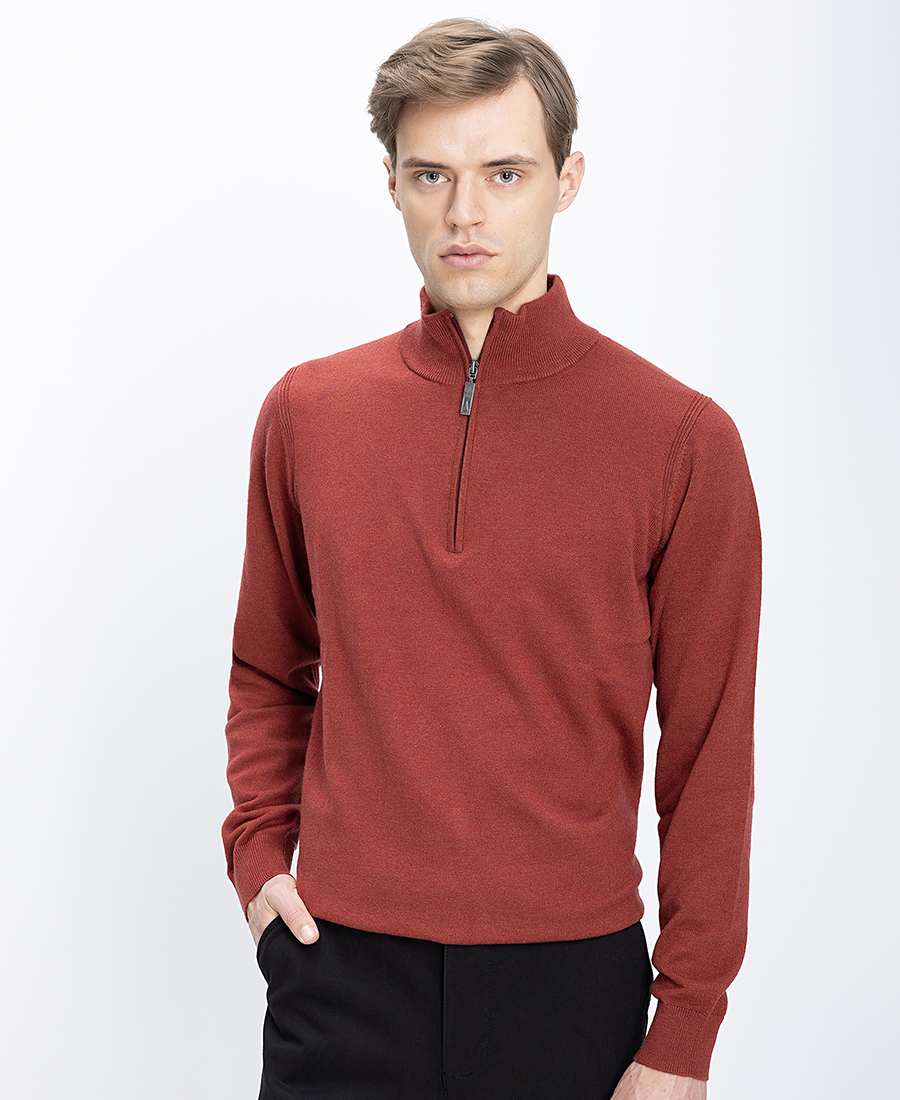 Kaiser Hoff Ανδρικό Πλεκτό Με Φερμουάρ Και Όρθιο Γιακά Regular Fit