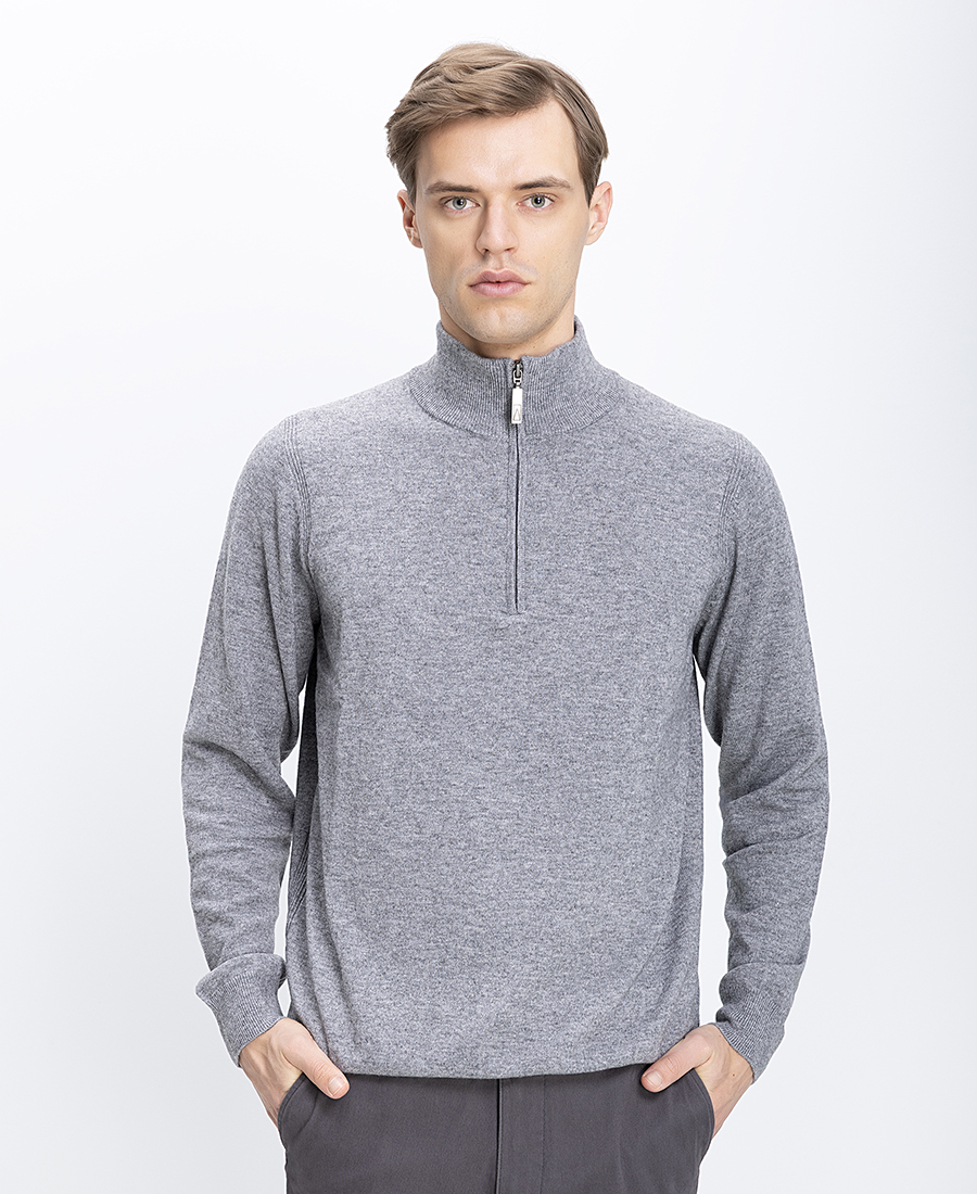 Kaiser Hoff Ανδρικό Πλεκτό Με Φερμουάρ Και Όρθιο Γιακά Regular Fit