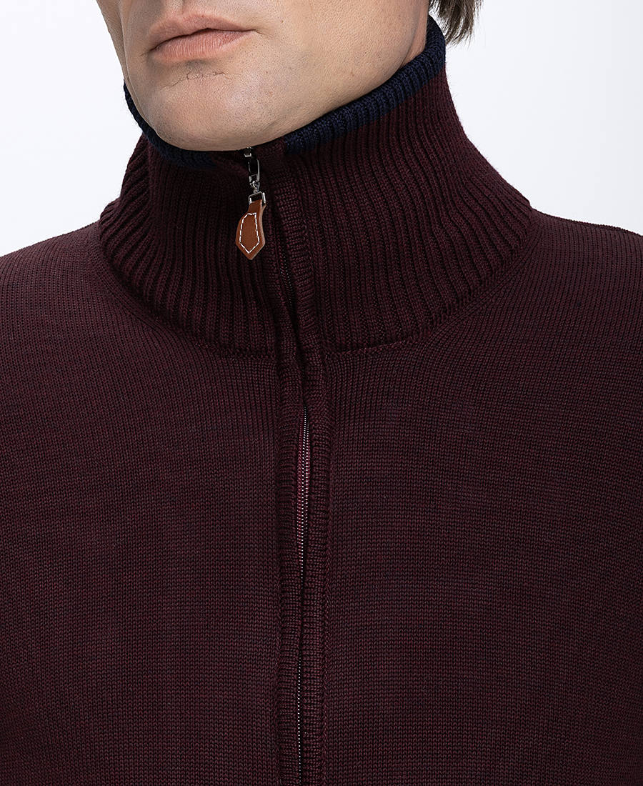 Ανδρική Πλεκτή Ζακέτα Με Φερμουάρ Regular Fit φωτογραφία