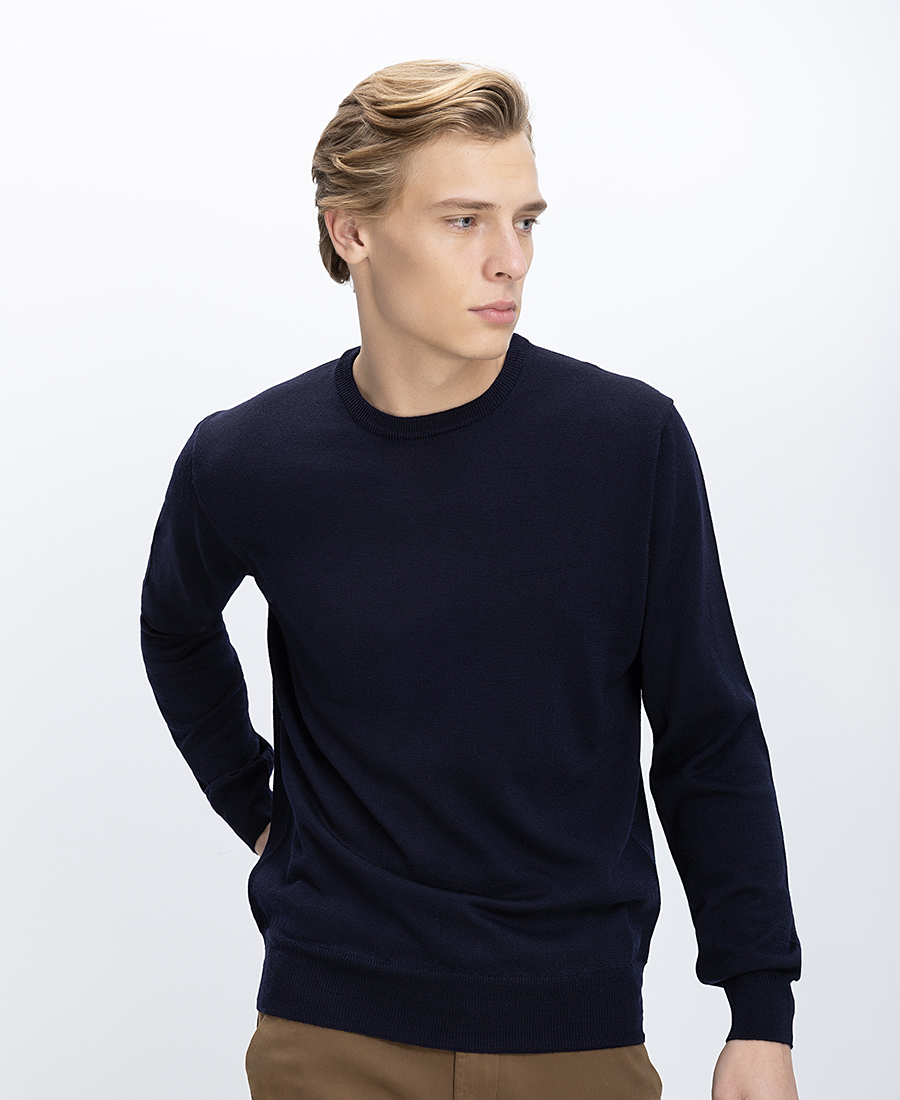Vardas Ανδρικό Πουλόβερ Crew Neck Regular Fit Merino