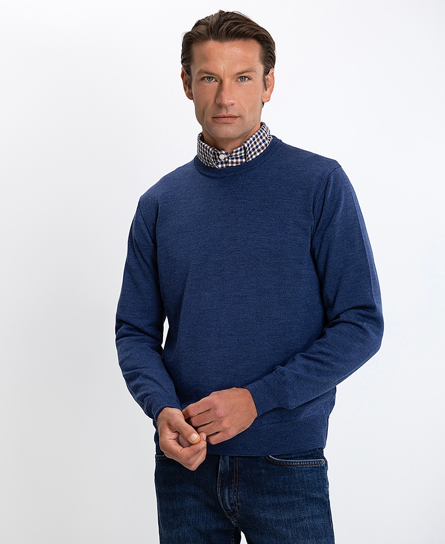 Vardas Ανδρικό Πουλόβερ Crew Neck Regular Fit Merino