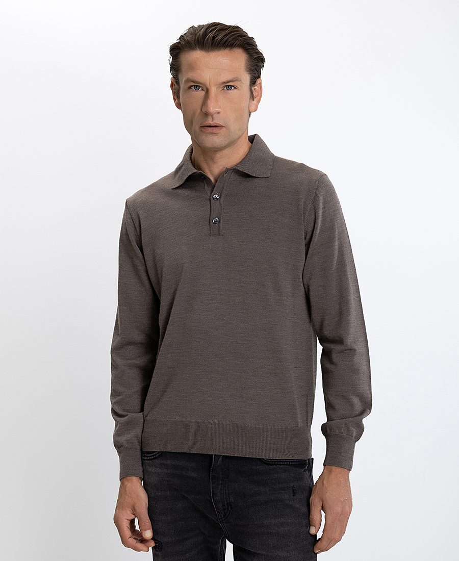 Vardas Ανδρικό Πουλόβερ Polo Regular Fit Merino