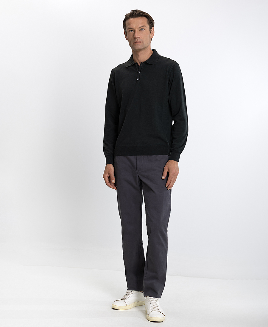 Vardas Ανδρικό Πουλόβερ Polo Regular Fit Merino φωτογραφία