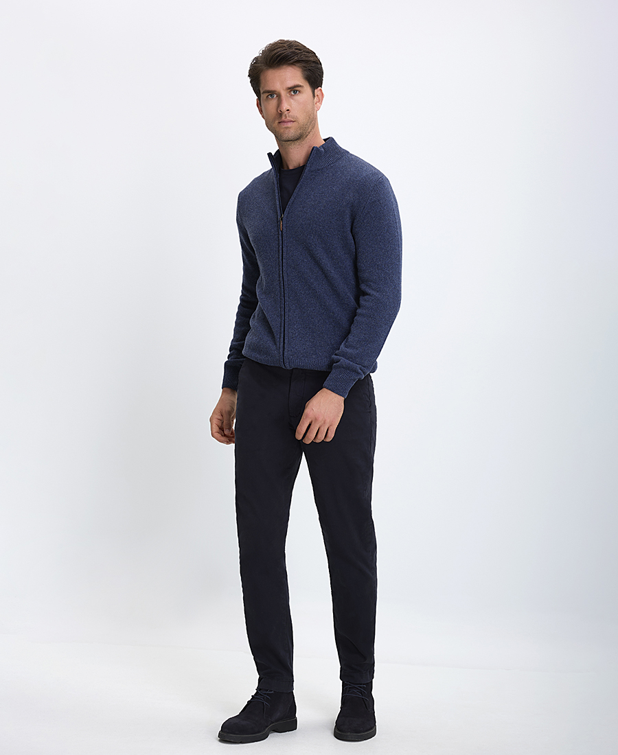 B.S Bags Ανδρικό Πλεκτό Regular Fit Με Φερμουάρ Και Ψηλό Γιακά φωτογραφία