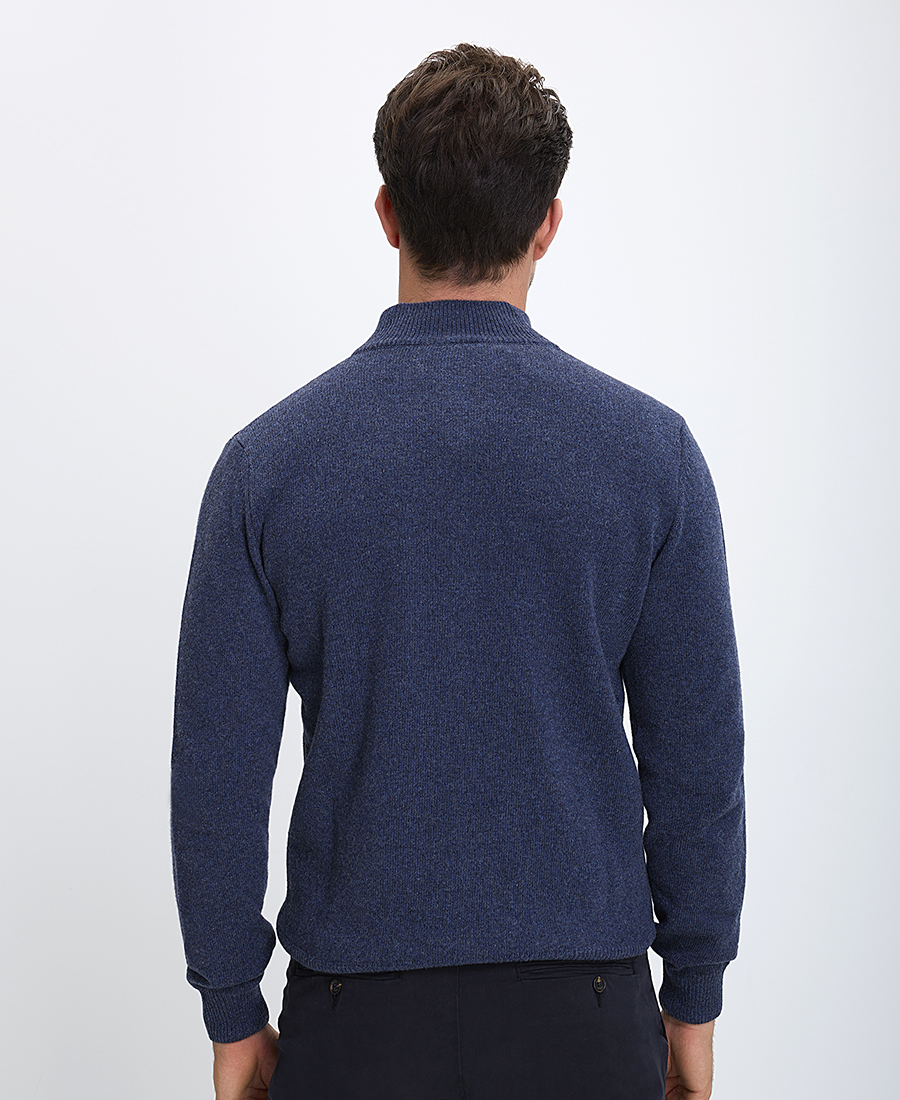 B.S Bags Ανδρικό Πλεκτό Regular Fit Με Φερμουάρ Και Ψηλό Γιακά φωτογραφία