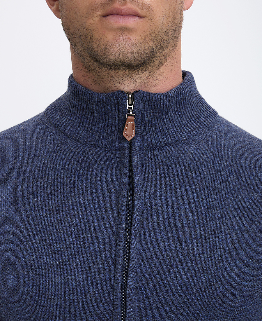 B.S Bags Ανδρικό Πλεκτό Regular Fit Με Φερμουάρ Και Ψηλό Γιακά φωτογραφία