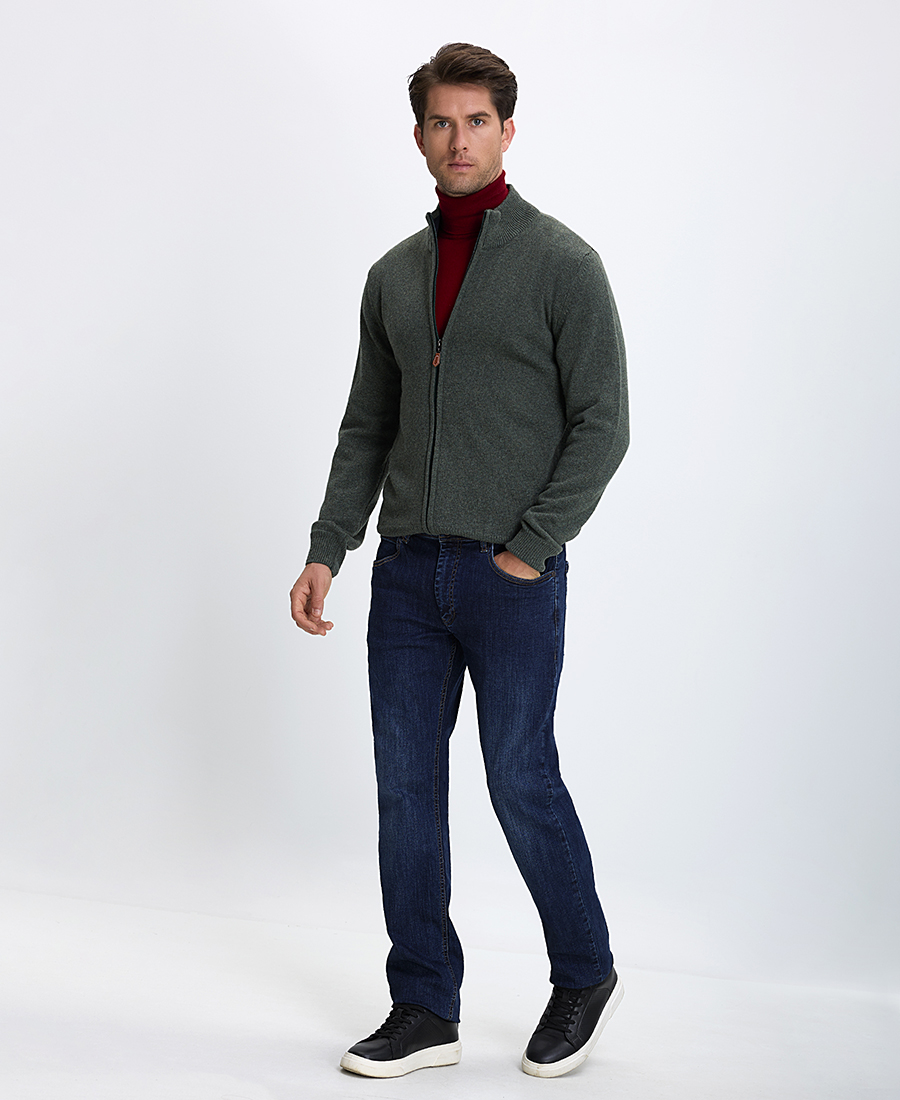 B.S Bags Ανδρικό Πλεκτό Regular Fit Με Φερμουάρ Και Ψηλό Γιακά φωτογραφία