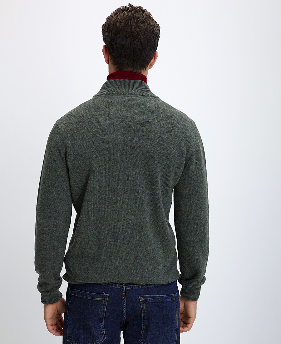 B.S Bags Ανδρικό Πλεκτό Regular Fit Με Φερμουάρ Και Ψηλό Γιακά φωτογραφία