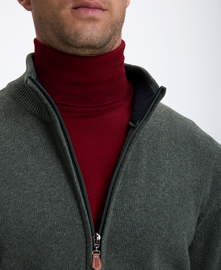 B.S Bags Ανδρικό Πλεκτό Regular Fit Με Φερμουάρ Και Ψηλό Γιακά φωτογραφία