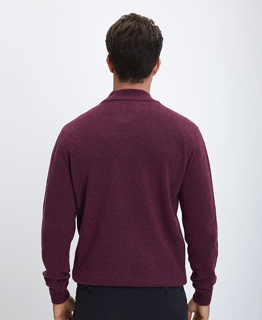 B.S Bags Ανδρικό Πλεκτό Regular Fit Με Φερμουάρ Και Ψηλό Γιακά φωτογραφία