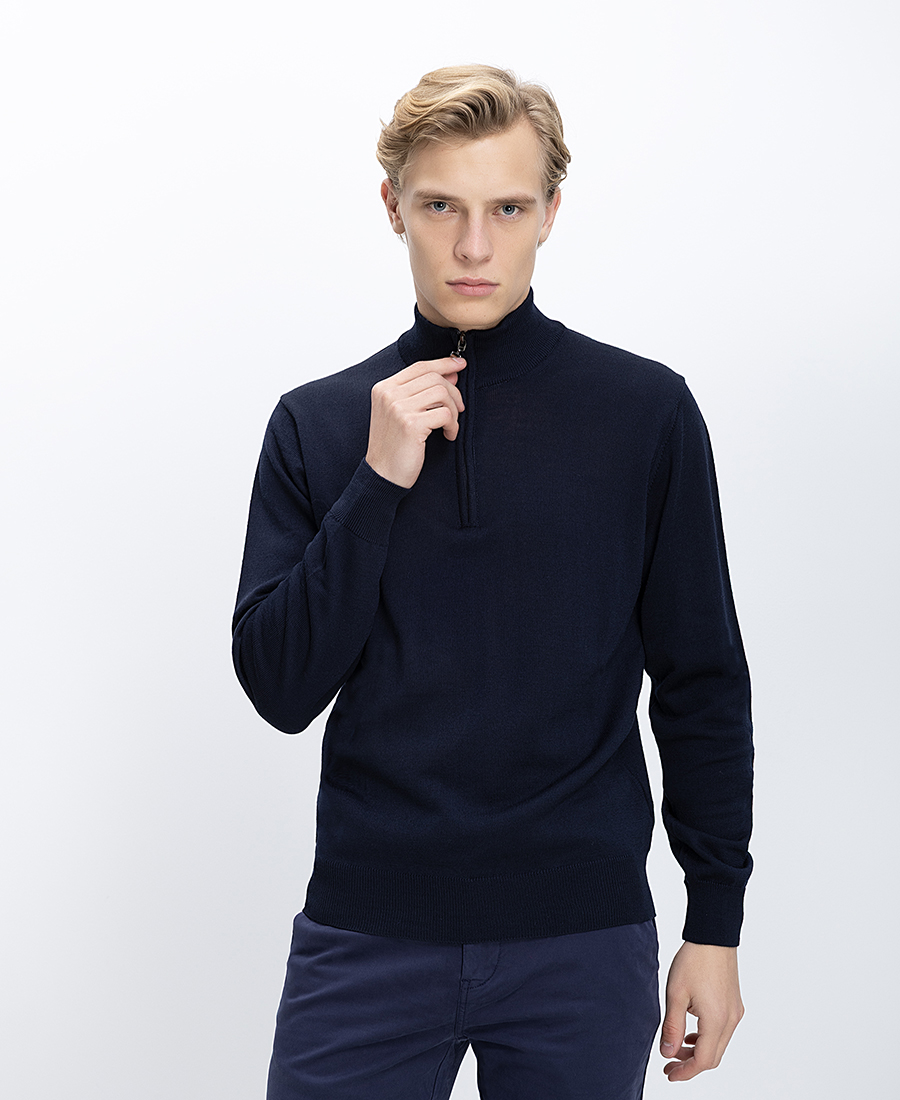 B.S Bags Ανδρικό Πλεκτό Regular Fit Με Όρθιο Γιακά Και...