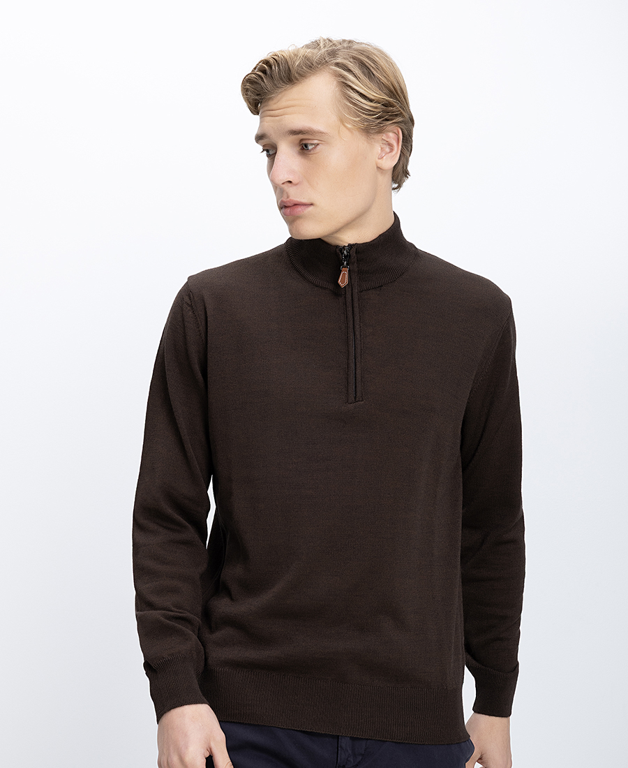 B.S Bags Ανδρικό Πλεκτό Regular Fit Με Όρθιο Γιακά Και...