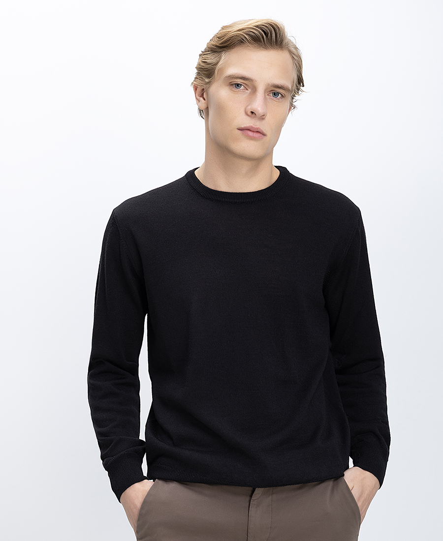 B.S Bags Ανδρικό Πλεκτό Regular Fit Με Στρογγυλή Λαιμόκοψη