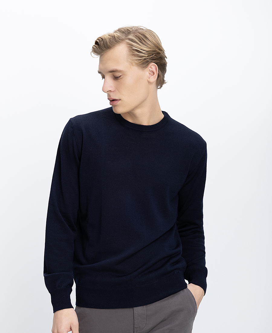 B.S Bags B.S Bags Ανδρικό Πλεκτό Regular Fit Με Στρογγυλή Λαιμόκοψη