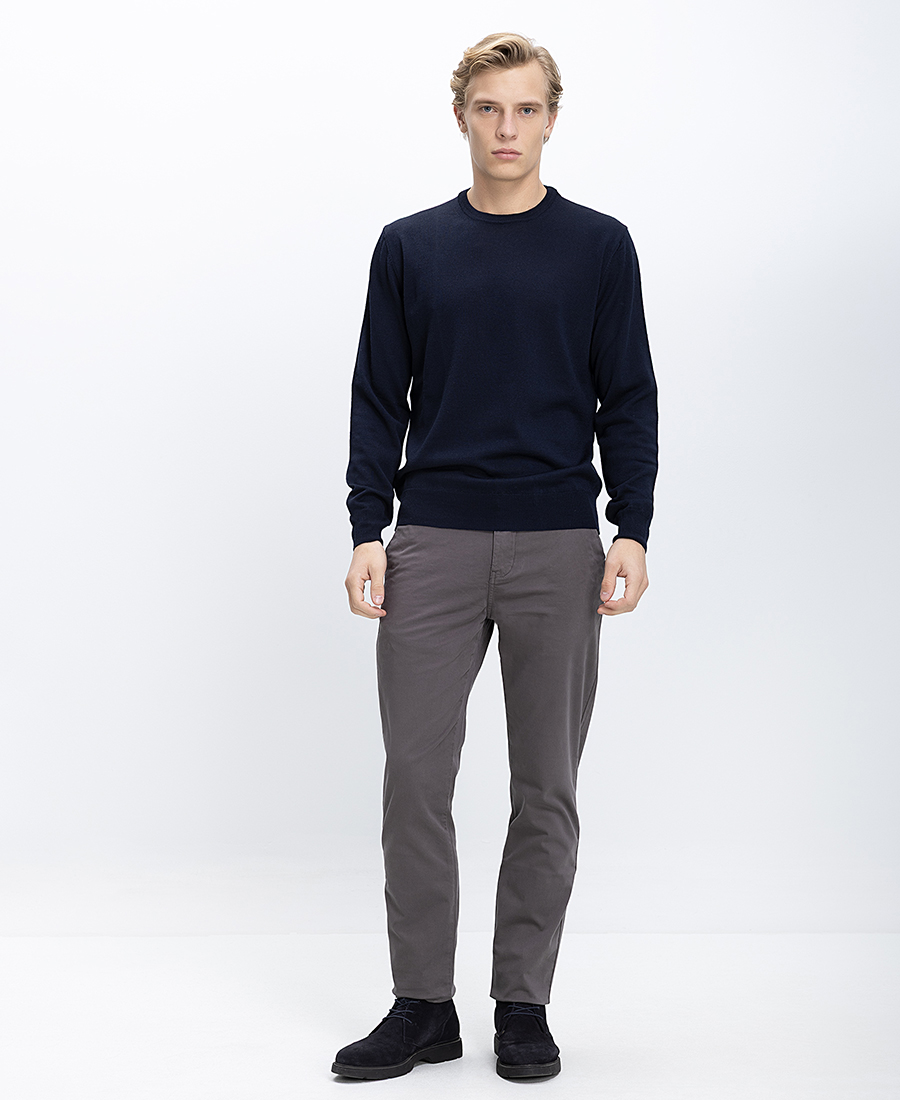 B.S Bags Ανδρικό Πλεκτό Regular Fit Με Στρογγυλή Λαιμόκοψη φωτογραφία