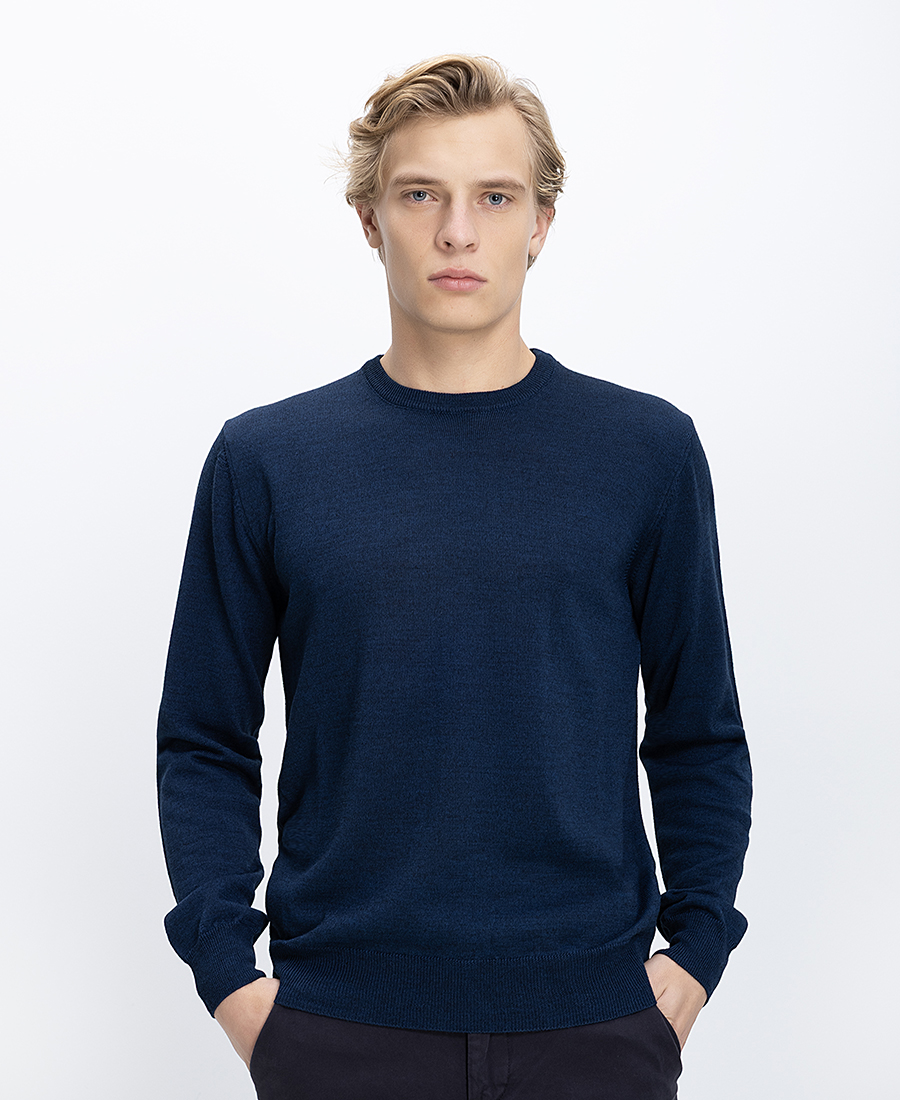 B.S Bags Ανδρικό Πλεκτό Regular Fit Με Στρογγυλή Λαιμόκοψη