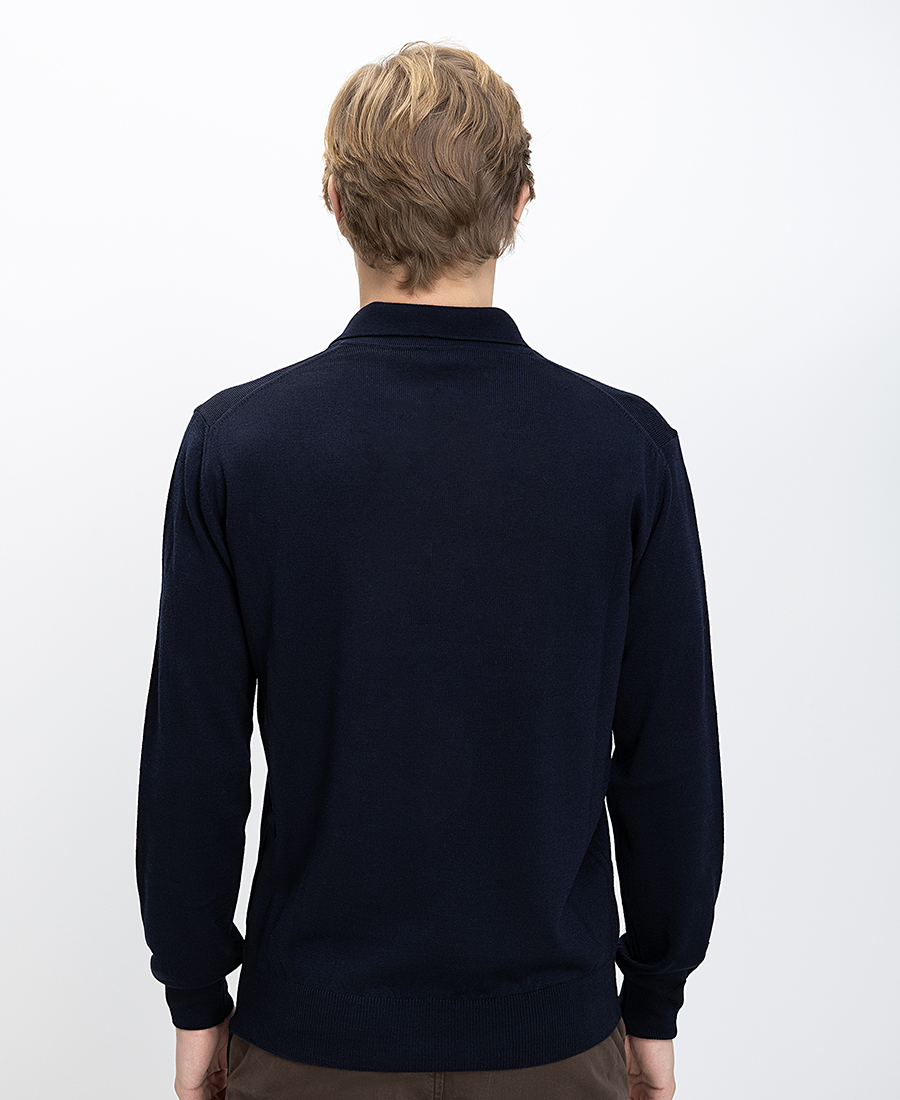 B.S Bags Ανδρικό Πλεκτό Regular Fit Με Γιακά Πόλο Και Κουμπιά φωτογραφία