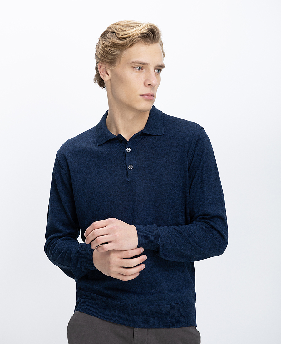 B.S Bags Ανδρικό Πλεκτό Regular Fit Με Γιακά Πόλο Και...