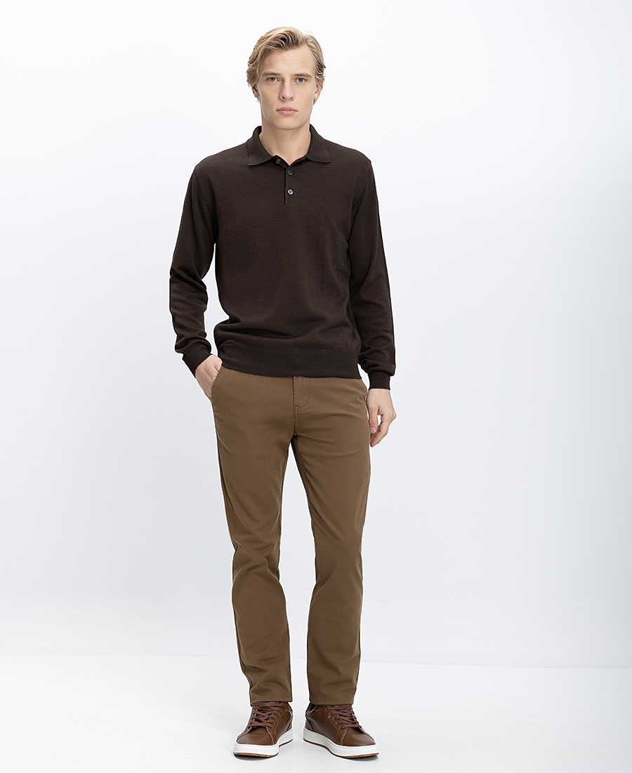 B.S Bags Ανδρικό Πλεκτό Regular Fit Με Γιακά Πόλο Και Κουμπιά φωτογραφία