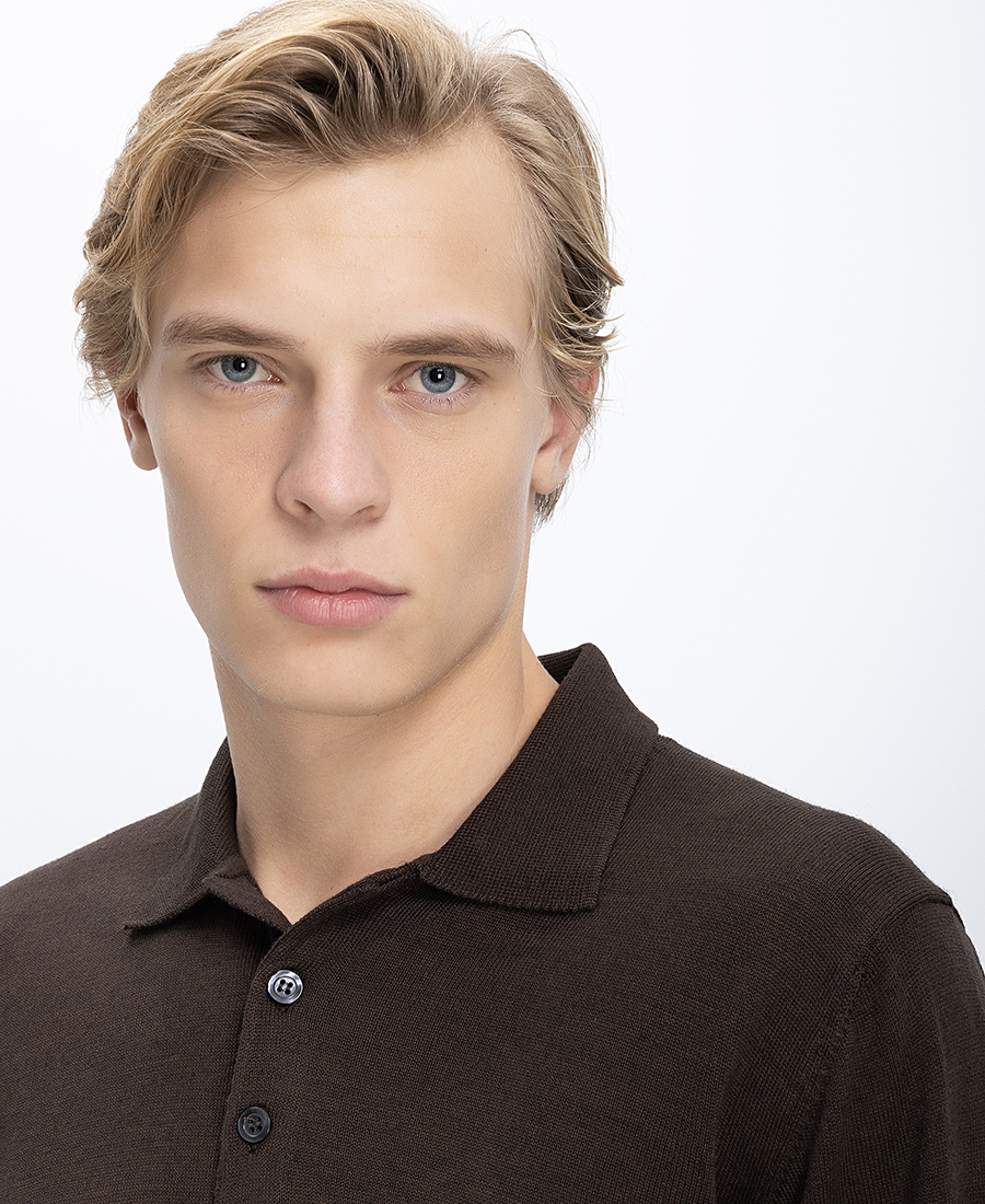 B.S Bags Ανδρικό Πλεκτό Regular Fit Με Γιακά Πόλο Και Κουμπιά φωτογραφία