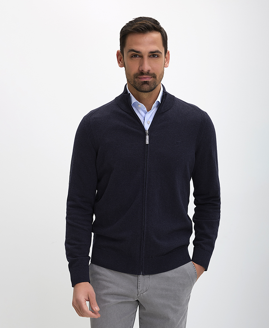 Ανδρική Ζακέτα Regular Fit Βαμβακερή με Φερμουάρ φωτογραφία