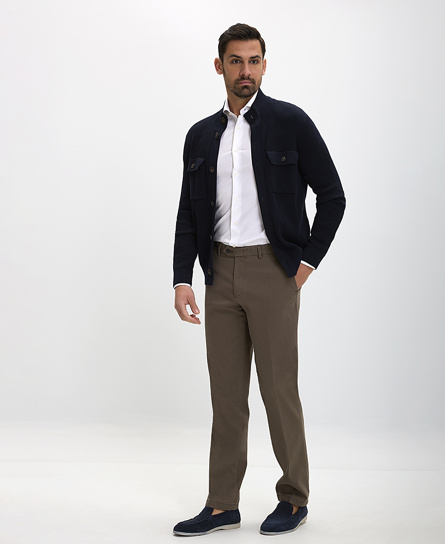 Ανδρική Ζακέτα Βαμβακερή Classic Fit Με Τσέπες Και Κουμπιά φωτογραφία