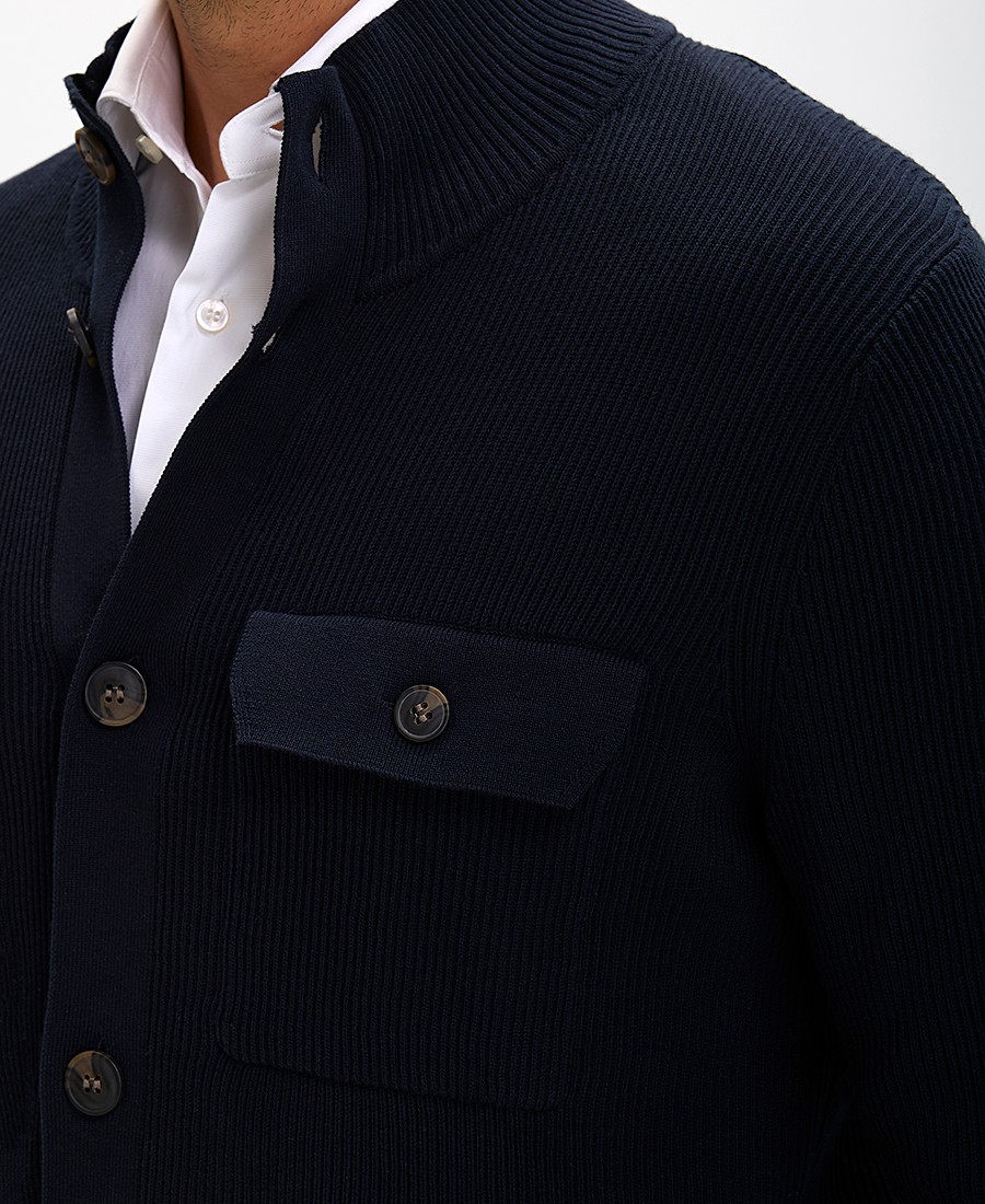 Ανδρική Ζακέτα Βαμβακερή Classic Fit Με Τσέπες Και Κουμπιά φωτογραφία