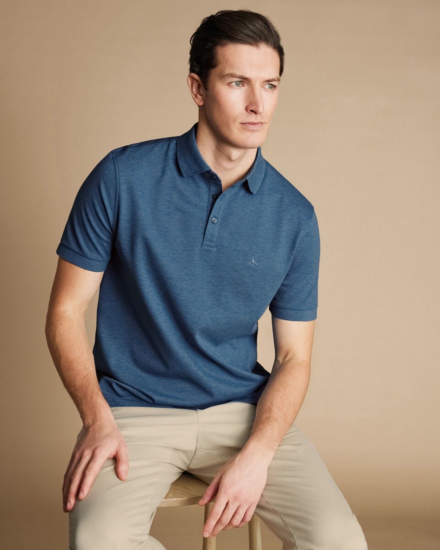 Charles Tyrwhitt Ανδρική Μπλούζα Polo Pique σε Ραφ φωτογραφία