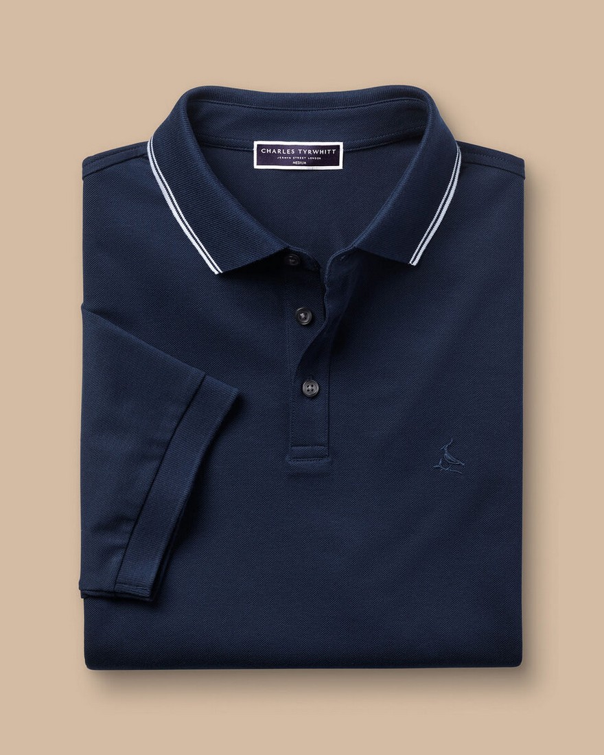 Charles Tyrwhitt Ανδρική Μπλούζα Polo Pique Contrast Tipping φωτογραφία
