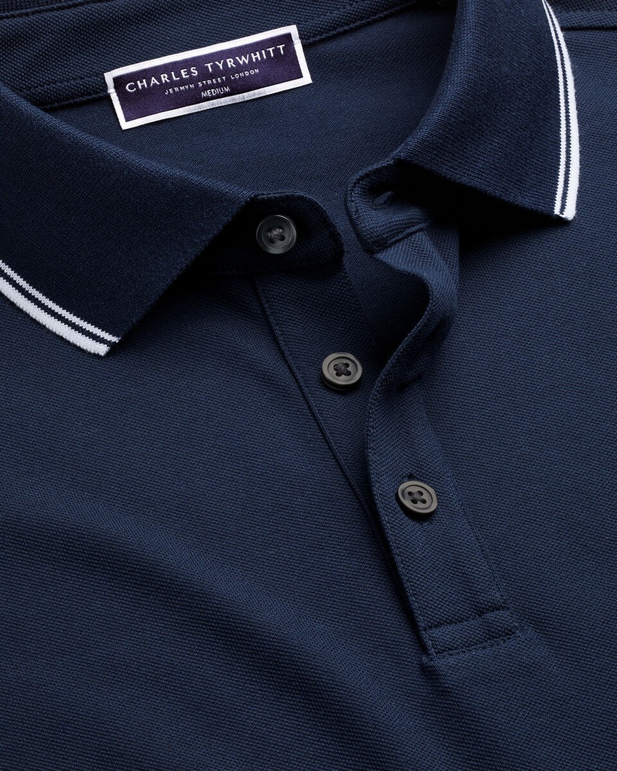 Charles Tyrwhitt Ανδρική Μπλούζα Polo Pique Contrast Tipping φωτογραφία