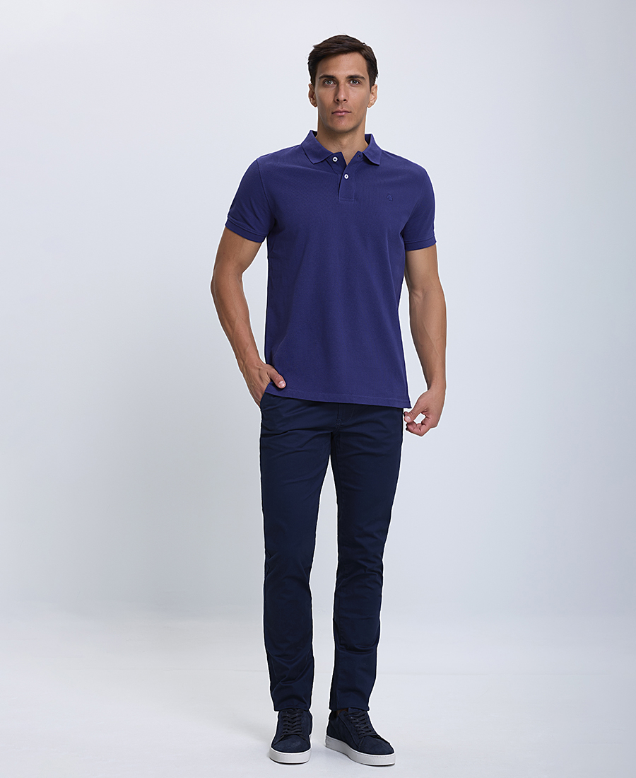 Ανδρική Μπλούζα Polo Modern Fit Single color φωτογραφία