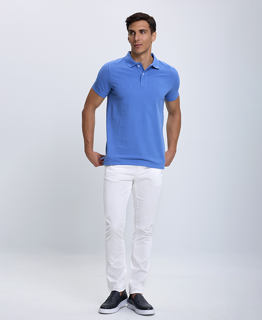 Ανδρική Μπλούζα Polo Modern Fit Single color φωτογραφία