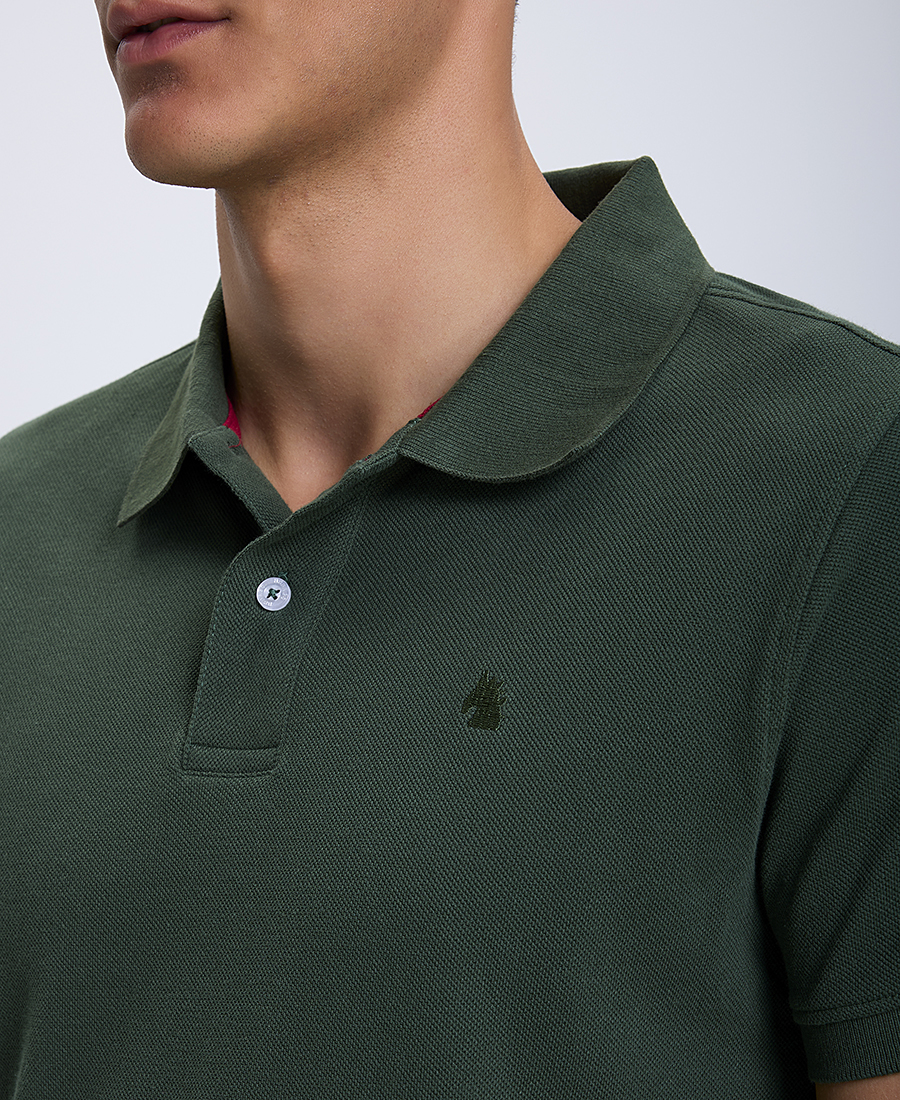 Ανδρική Μπλούζα Polo Modern Fit Single color φωτογραφία